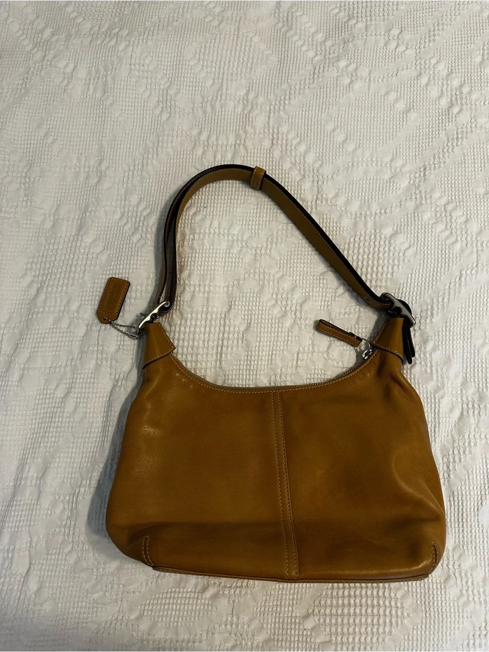 COACH Vintage Legacy British Tan Leather Convertible Shoulder Bag-9566
